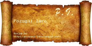 Pozsgai Imre névjegykártya
