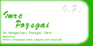 imre pozsgai business card